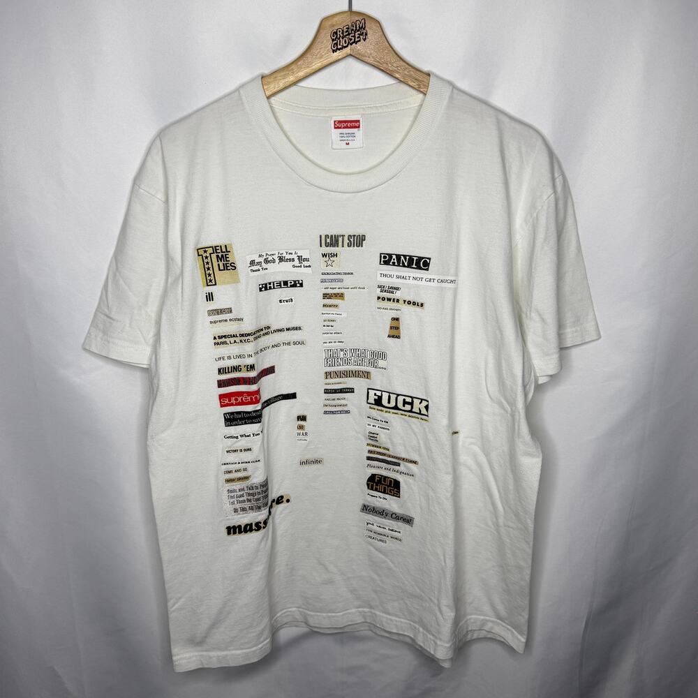 FW18 2018 Supreme NYC Cutouts Tee in White M